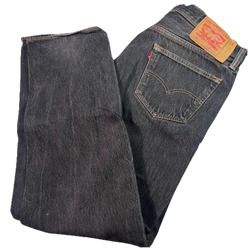 Levi's 501 Jeans Mens 34x34 Original Fit Button Fly 5-Pocket Cotton Denim Black